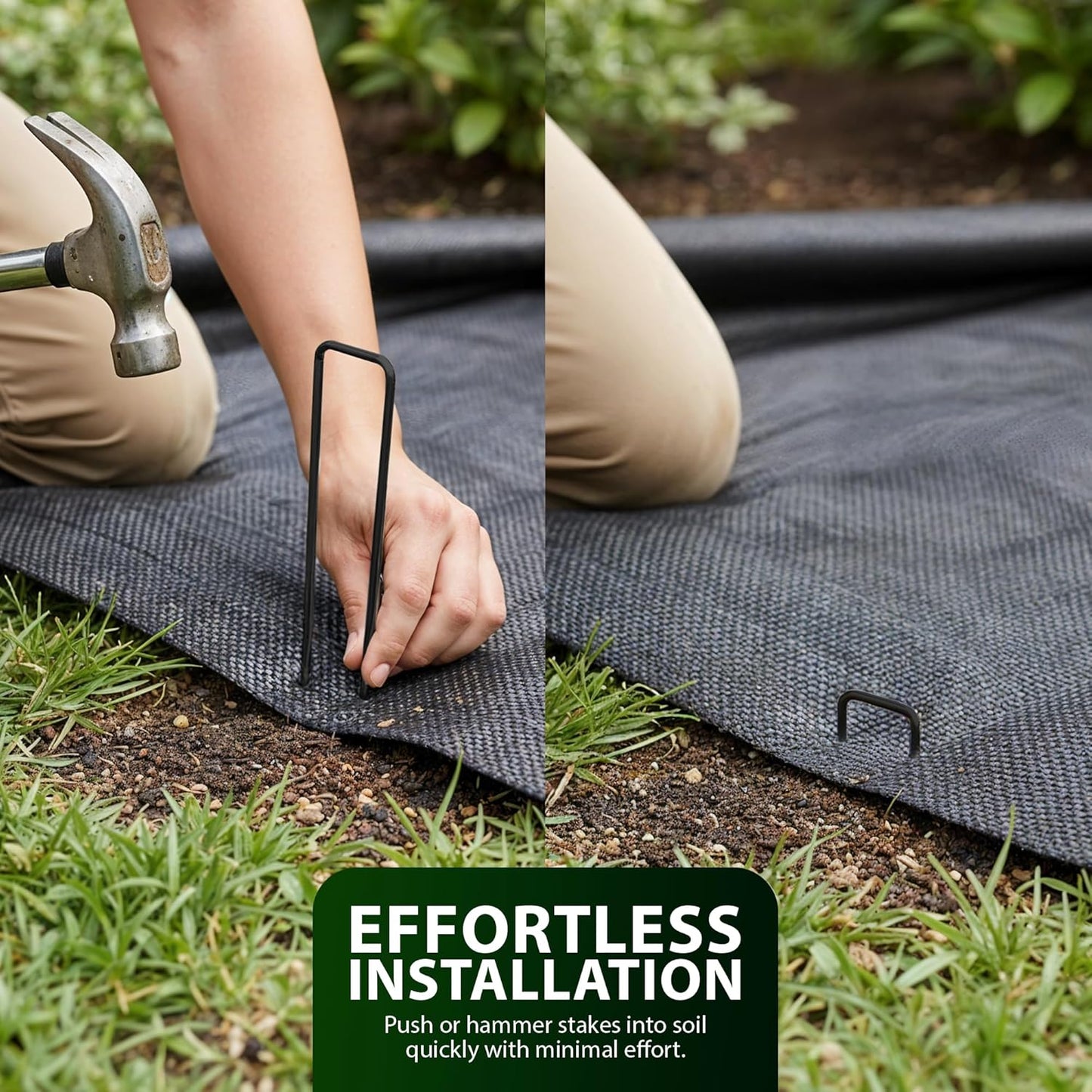 Galvanised Steel Garden Membrane Pegs – 50 Pack