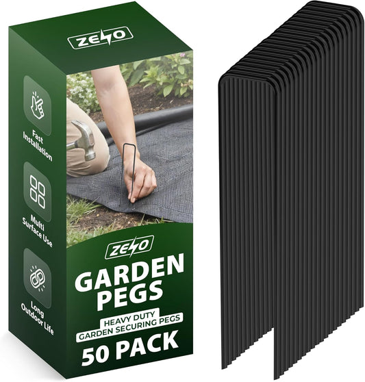 Galvanised Steel Garden Membrane Pegs – 50 Pack