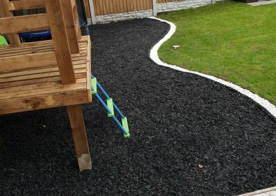 rubber bark garden play area